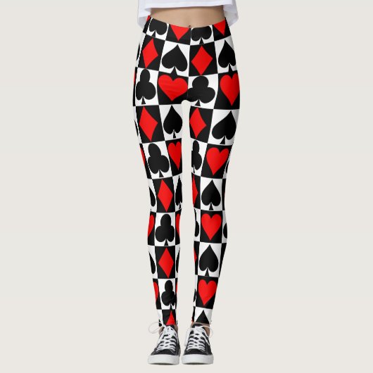 Speelkaarten Leggings (Voorkant)