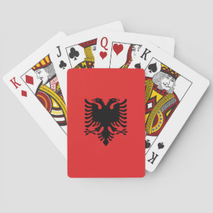 Speelkaarten met de vlag van Albanië