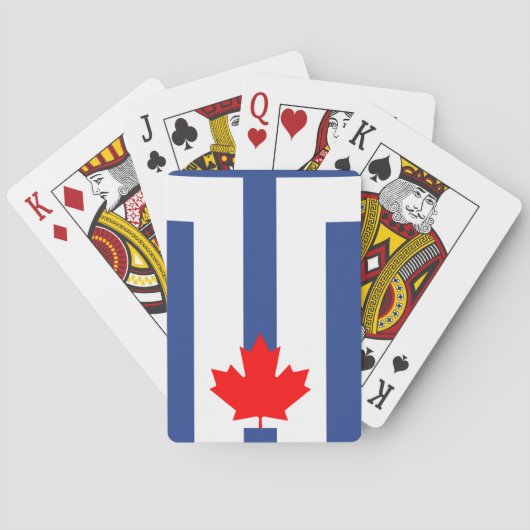 Speelkaarten met de vlag van Toronto, Canada (Achterkant)