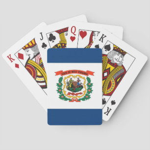 Speelkaarten met de vlag van West Virginia