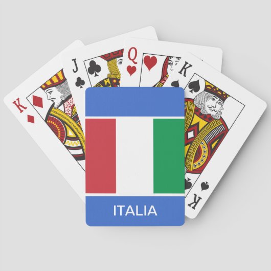 speelkaarten onder Italiaanse vlag (Achterkant)