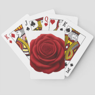 Speelkaarten - Rode Roos Bloem