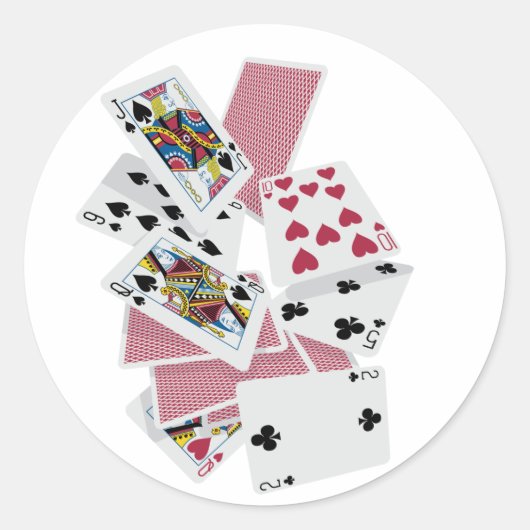 Speelkaarten - Spelen om te winnen - Lucky Charms Ronde Sticker (Voorkant)