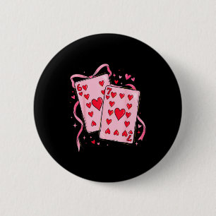 Speelkaarten Valentijn 6 7 67 Zes Zeven Valentijn Ronde Button 5,7 Cm