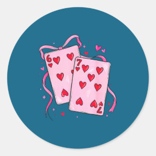 Speelkaarten Valentijn 6 7 Jongens Meisjes Valenti Ronde Sticker