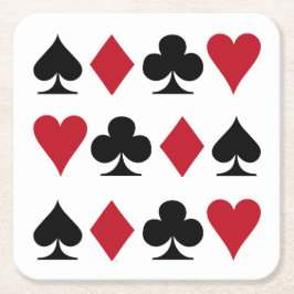 Speelkaarten Vierkante Kartonnen Onderzetter