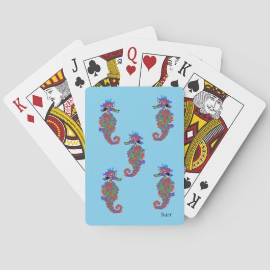 Speelkaarten : Zeepaardje (Achterkant)