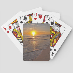 Speelkaarten: Zonsondergang bij het strand Pokerkaarten