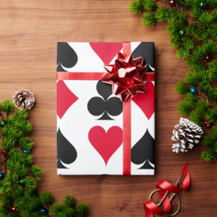 Speelkaartsymbolen patroon cadeaupapier
