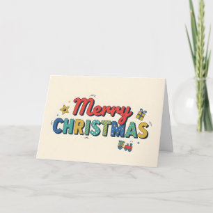Speelkamer Retro Kids Prettig Kerstfeest Feestdagen Kaart