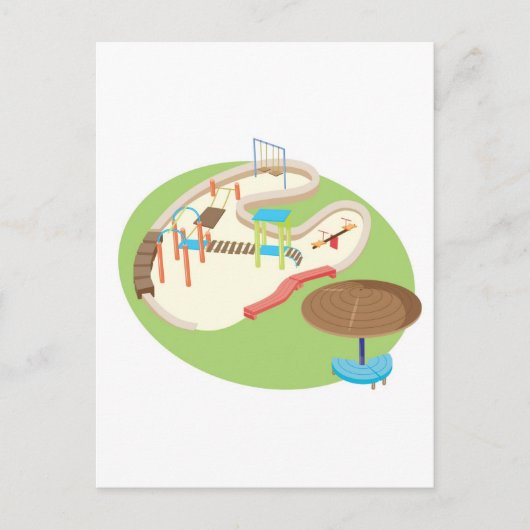 speelplaats briefkaart (Voorkant)