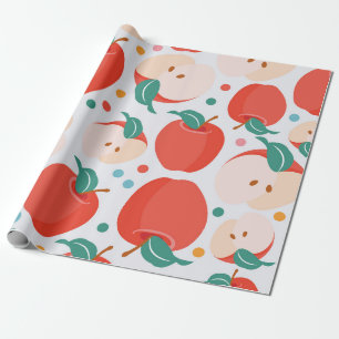 speels appelpatroon cadeaupapier