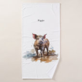speels biggetje badhanddoek (Badhanddoek)