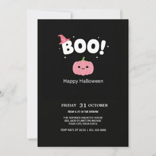 Speels boek! Halloweenfeest uitnodigen Kaart