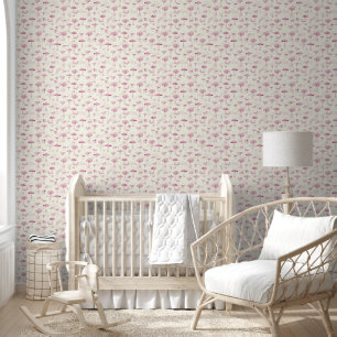Speels  Bos Roze Paddenstoelenpatroon Behang