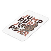 Speels Cat Jump Design - Jump Spint Pun artwork Magneet (Linkerzijde)