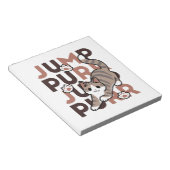 Speels Cat Jump Design - Jump Spint Pun artwork Notitieblok (Schuin)