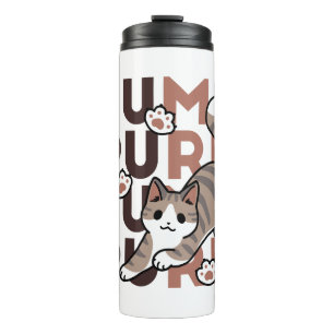 Speels Cat Jump Design - Jump Spint Pun artwork Thermosbeker