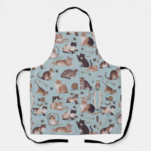 Speels Cat Pattern Schort - Perfect cadeau voor ch