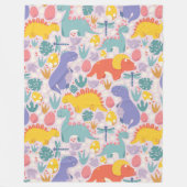 Speels dinosaurusavontuur fleece deken (Voorkant)