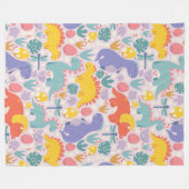 Speels dinosaurusavontuur fleece deken (Voorkant (Horizontaal))