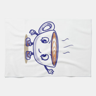 Speels en grappig koffie ontwerp theedoek