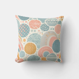 Speels geometrisch doedelpatroon kussen