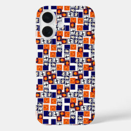 speels Halloween-thema patroon iPhone 16 Hoesje