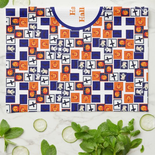 speels Halloween-thema patroon Theedoek (Gevouwen)