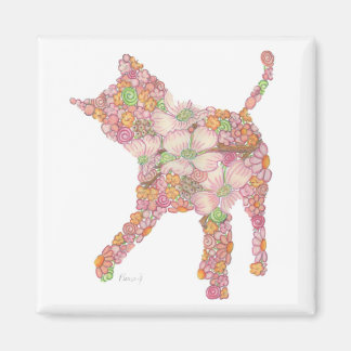 Speels Kat in pINK Magnet Magneet