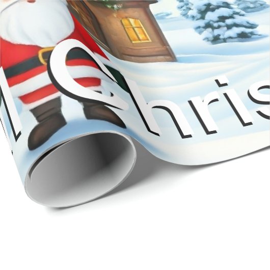 Speels kerstontwerp cadeaupapier (Rol Hoek)