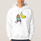 Speels Kind met grote gele banaan Hoodie (Voorkant)