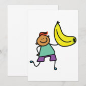 Speels Kind met grote gele banaan Kaart (Voorkant / Achterkant)