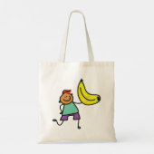 Speels Kind met grote gele banaan Tote Bag (Achterkant)