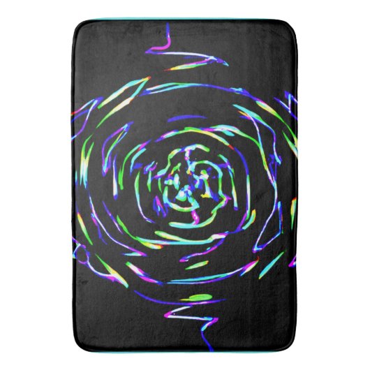 Speels kleurrijk patroon badmat (Voorkant Verticaal)