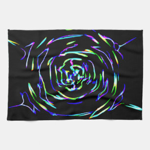 Speels kleurrijk patroon theedoek