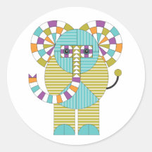 Speels modern olifant quilt patroon