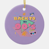 Speels nostalgisch design keramisch ornament (Voorkant)