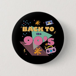 Speels nostalgisch design ronde button 5,7 cm