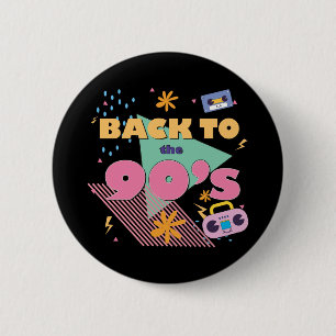 Speels nostalgisch design ronde button 5,7 cm
