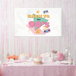 Speels nostalgisch design spandoek