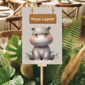 Speels Oerwoud Safari Hippo Lagoon Tafelbord Kaart