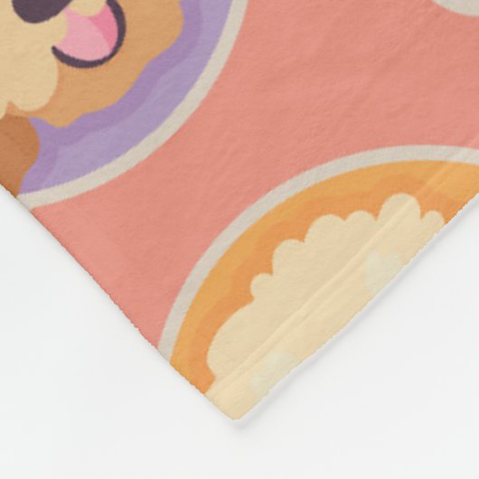 Speels Poedel Paaspatroon Fleece Deken (Hoek)