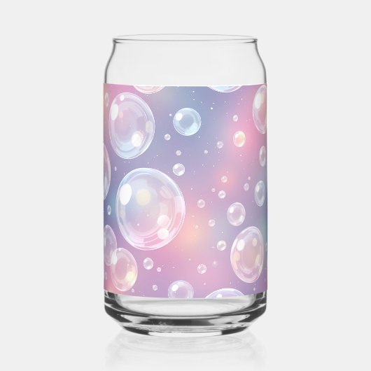 Speels transparant bubbelontwerp: iriserend blikvorm glas (Voorkant)