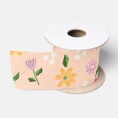 Speelse Abstracte bloemen Lint (Spoel)