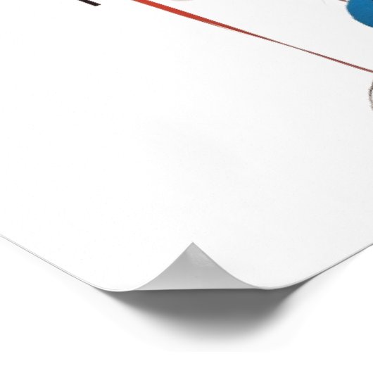 Speelse Abstracte gezichtskunst: uitbarsting van k Poster (Hoek)