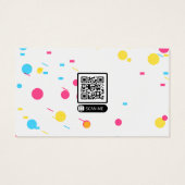 Speelse Abstracte Memphis Visitekaartje (Achterkant)