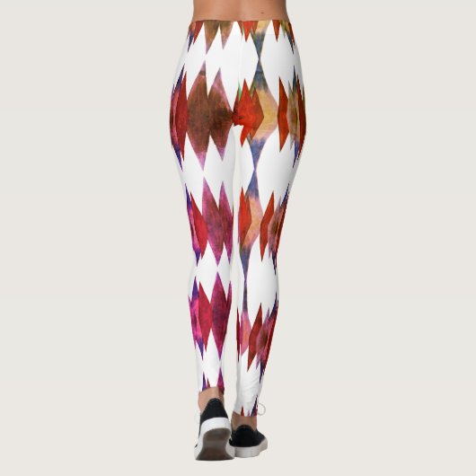 Speelse Abstracte Patroon Leggings (Achterkant)