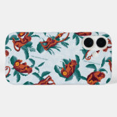 Speelse Apen Patroon van de Witte Lotus Case-Mate iPhone Case (Achterkant (horizontaal))