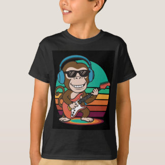 speelse apenrotsen t-shirt